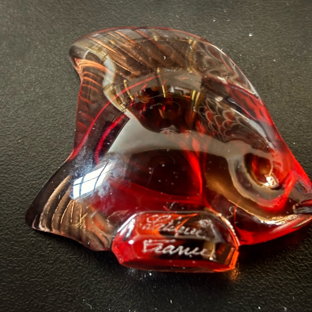 Lalique Signed Seal Fish Red (Cachet Poisson Rouge) in Box Code 3002300 - Picture 2 of 7